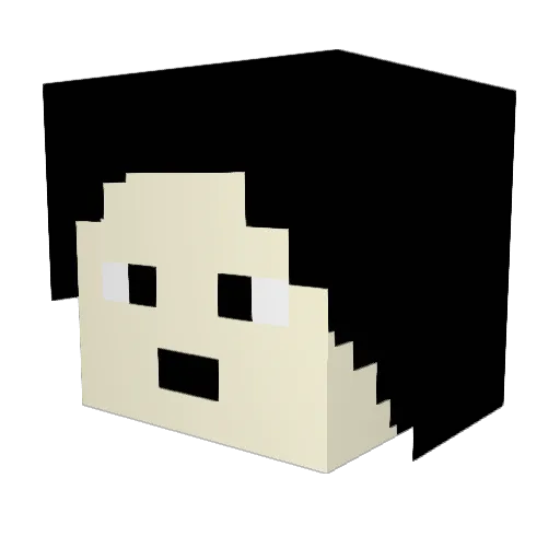 YGGsf Minecraft avatar head, 3D render