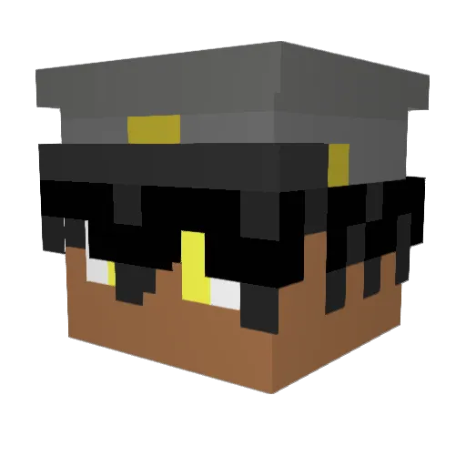 YGOD1 Minecraft avatar head, 3D render