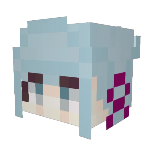 YGSX Minecraft avatar head, 3D render