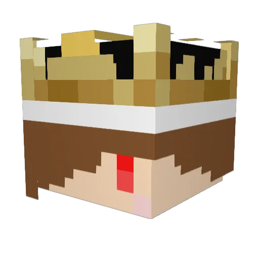 YG_tw Minecraft avatar head, 3D render
