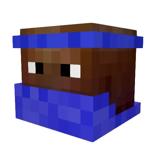 YGshino Minecraft avatar head, 3D render