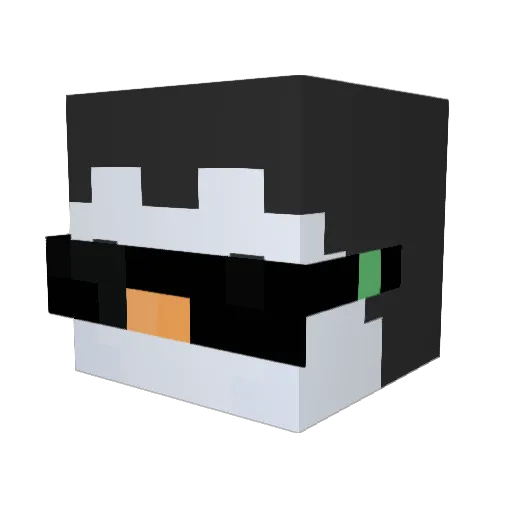 YGustar Minecraft avatar head, 3D render