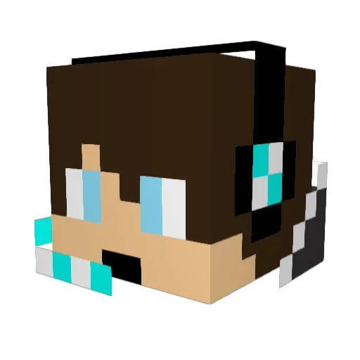 YHJJolt Minecraft avatar head, 3D render