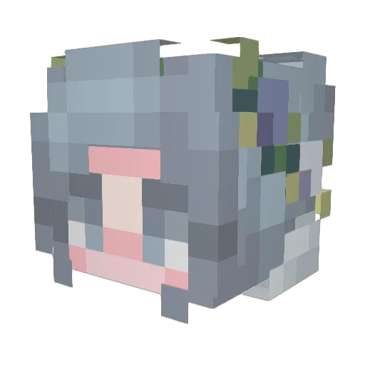 YHQJ Minecraft avatar head, 3D render