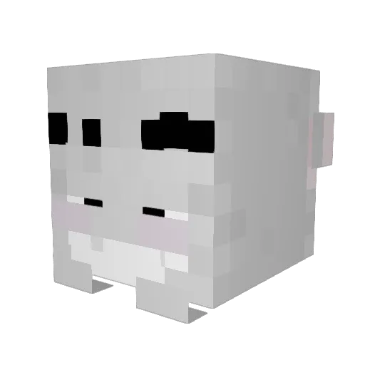 YHRIUUU Minecraft avatar head, 3D render