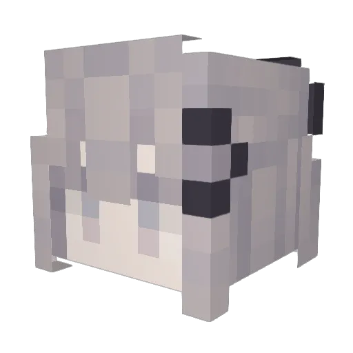 YHX00 Minecraft avatar head, 3D render
