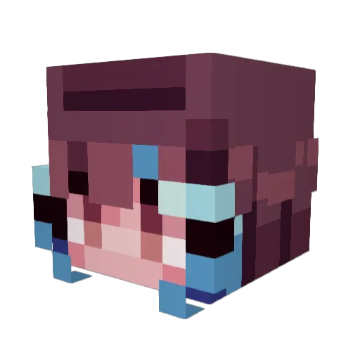YH_chy Minecraft avatar head, 3D render