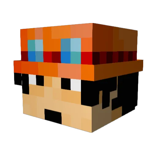 YHstory Minecraft avatar head, 3D render