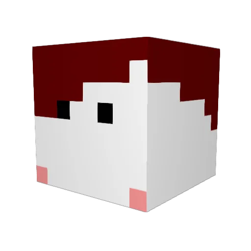 YHzinEY Minecraft avatar head, 3D render