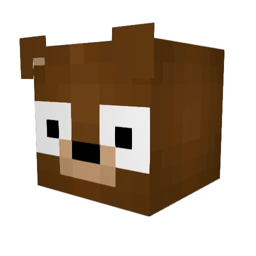YI100 Minecraft avatar head, 3D render