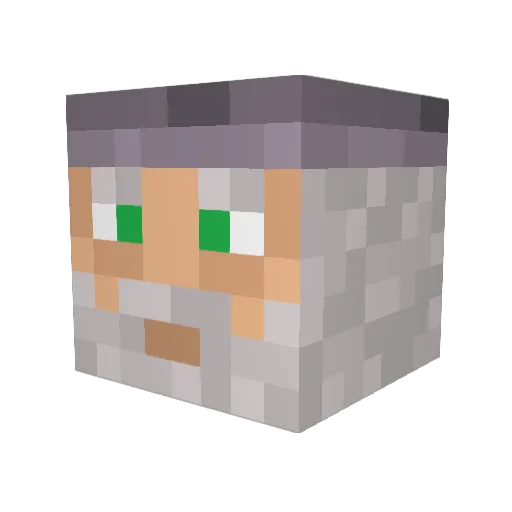 YIJAD Minecraft avatar head, 3D render
