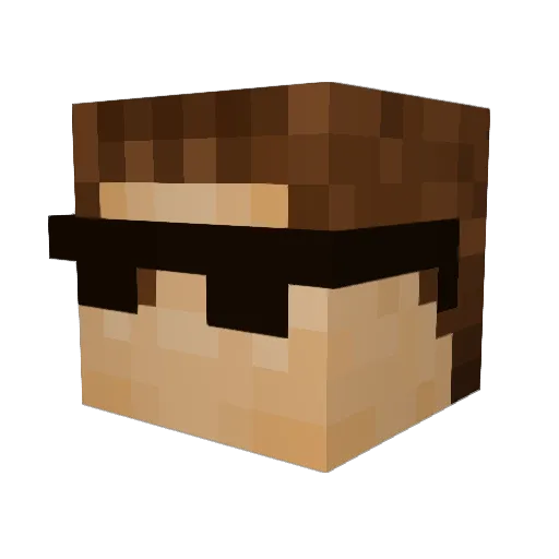 YIKYAK89 Minecraft avatar head, 3D render