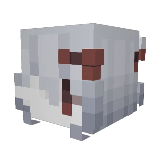 YING01_ Minecraft avatar head, 3D render