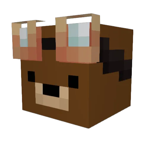 YINTIANZI Minecraft avatar head, 3D render