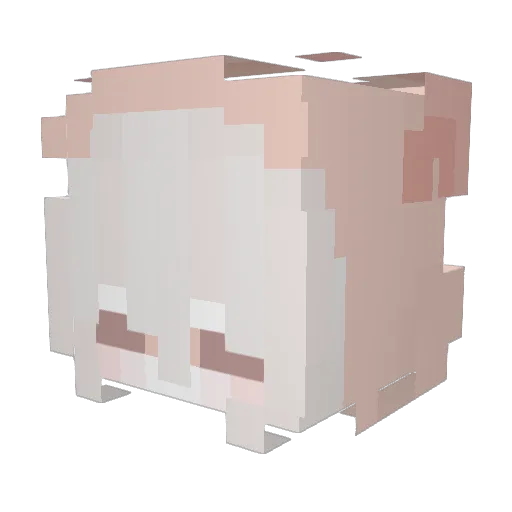 YIVKRiceball Minecraft avatar head, 3D render
