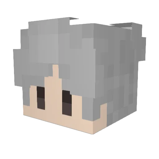 YIYI789 Minecraft avatar head, 3D render