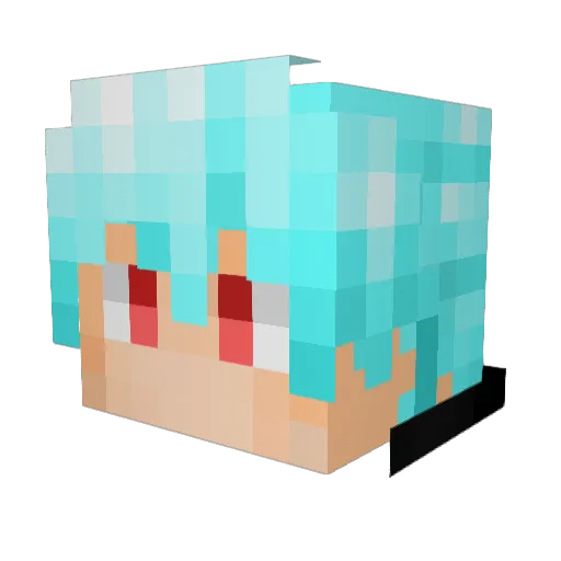 YIdzg Minecraft avatar head, 3D render