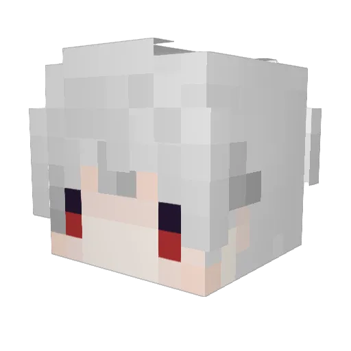 YJ0E Minecraft avatar head, 3D render