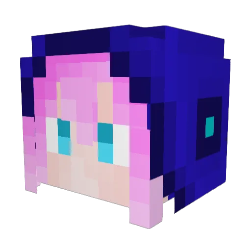 YJJKDS Minecraft avatar head, 3D render