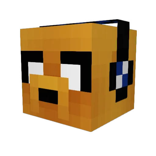YJS Minecraft avatar head, 3D render
