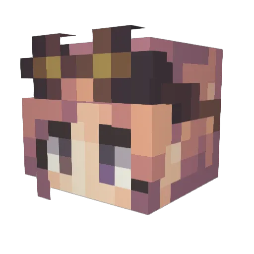 YJ_Artemis Minecraft avatar head, 3D render