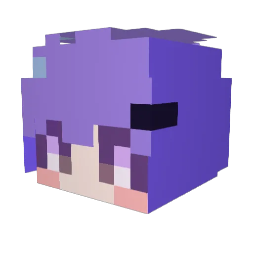 YJ_NIK Minecraft avatar head, 3D render