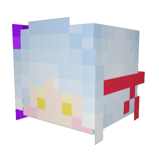 YJinnX29 Minecraft avatar head, 3D render