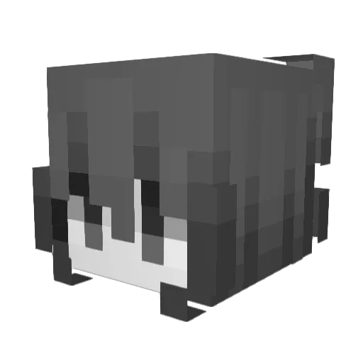 YJmumei Minecraft avatar head, 3D render