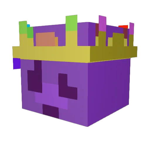 YKK_VV Minecraft avatar head, 3D render