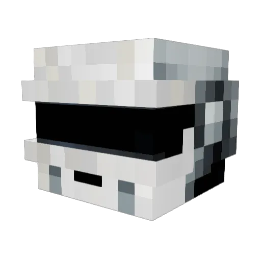 YKON_ Minecraft avatar head, 3D render
