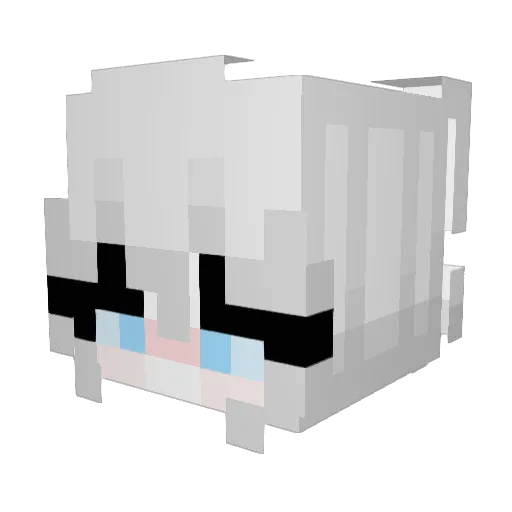 YKQC Minecraft avatar head, 3D render
