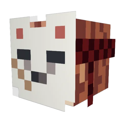 YKT1234 Minecraft avatar head, 3D render
