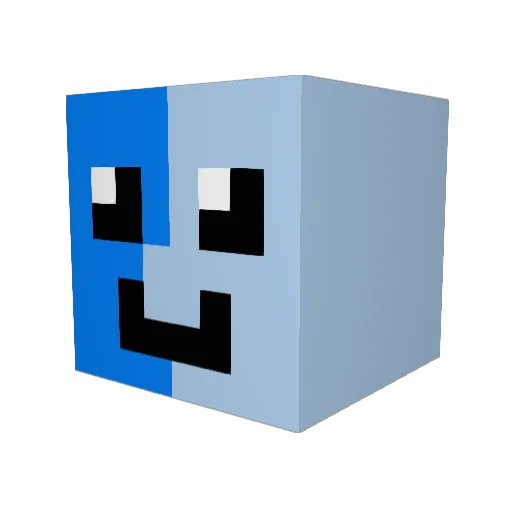 YK_BearDog Minecraft avatar head, 3D render