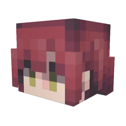 YL314 Minecraft avatar head, 3D render