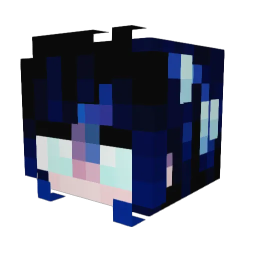 YLXC179 Minecraft avatar head, 3D render