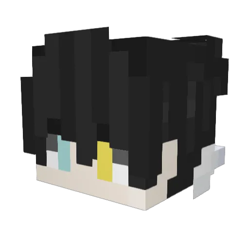 YM666888 Minecraft avatar head, 3D render