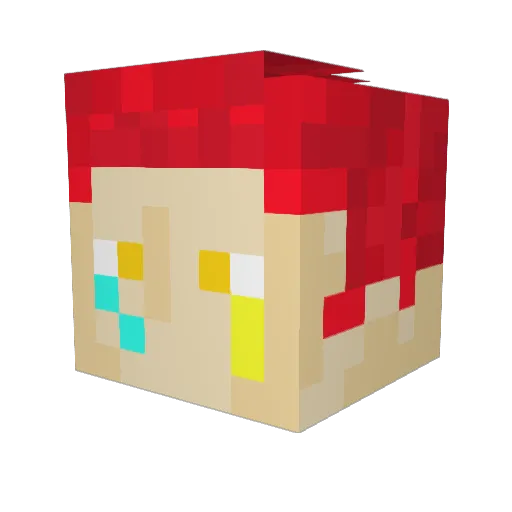 YMCMYeet Minecraft avatar head, 3D render