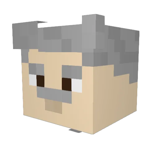 YMDA2019 Minecraft avatar head, 3D render