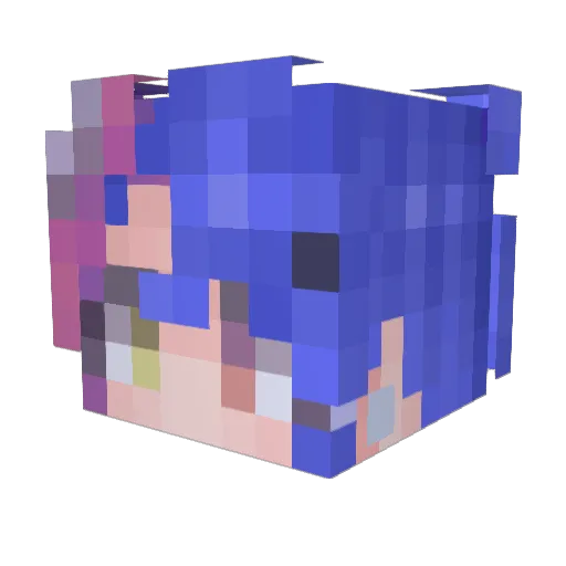 YMGeo Minecraft avatar head, 3D render