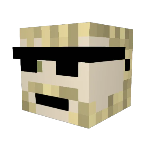 YMPD_G4ME1NG Minecraft avatar head, 3D render