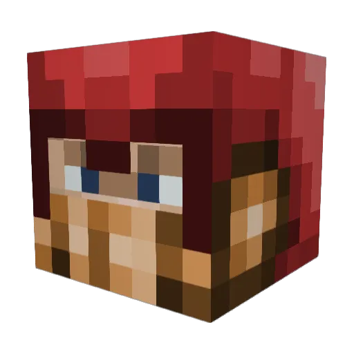 YMQ Minecraft avatar head, 3D render