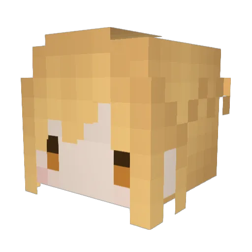 YM_326 Minecraft avatar head, 3D render