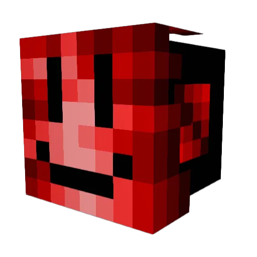 YM_TRIPPY Minecraft avatar head, 3D render