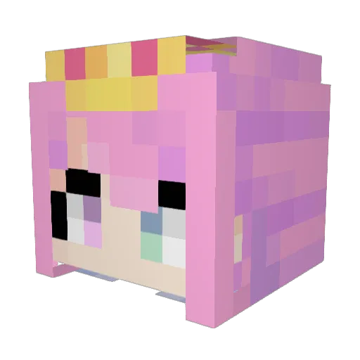 YMmoecatt Minecraft avatar head, 3D render
