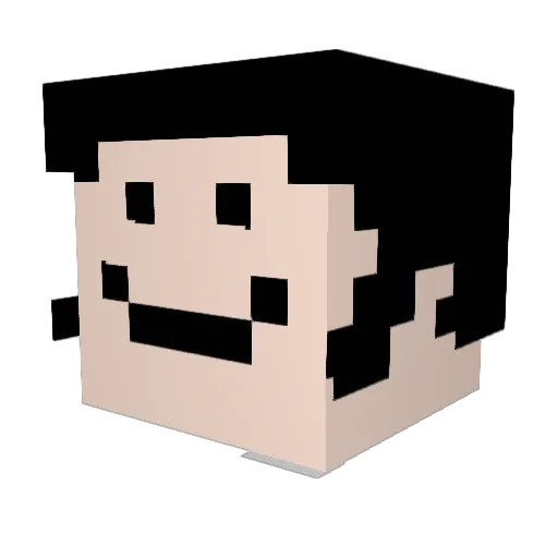 YMnitz Minecraft avatar head, 3D render