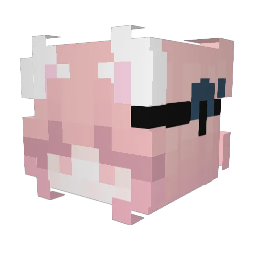 YMoraY Minecraft avatar head, 3D render