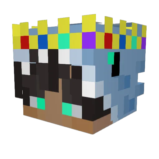 YNM925 Minecraft avatar head, 3D render
