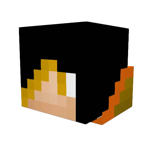 YNWA02 Minecraft avatar head, 3D render