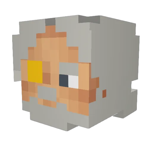 YNWA2201 Minecraft avatar head, 3D render