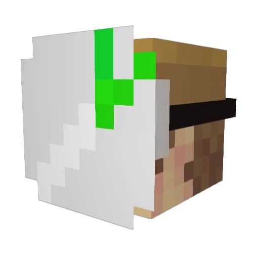 YNegi Minecraft avatar head, 3D render